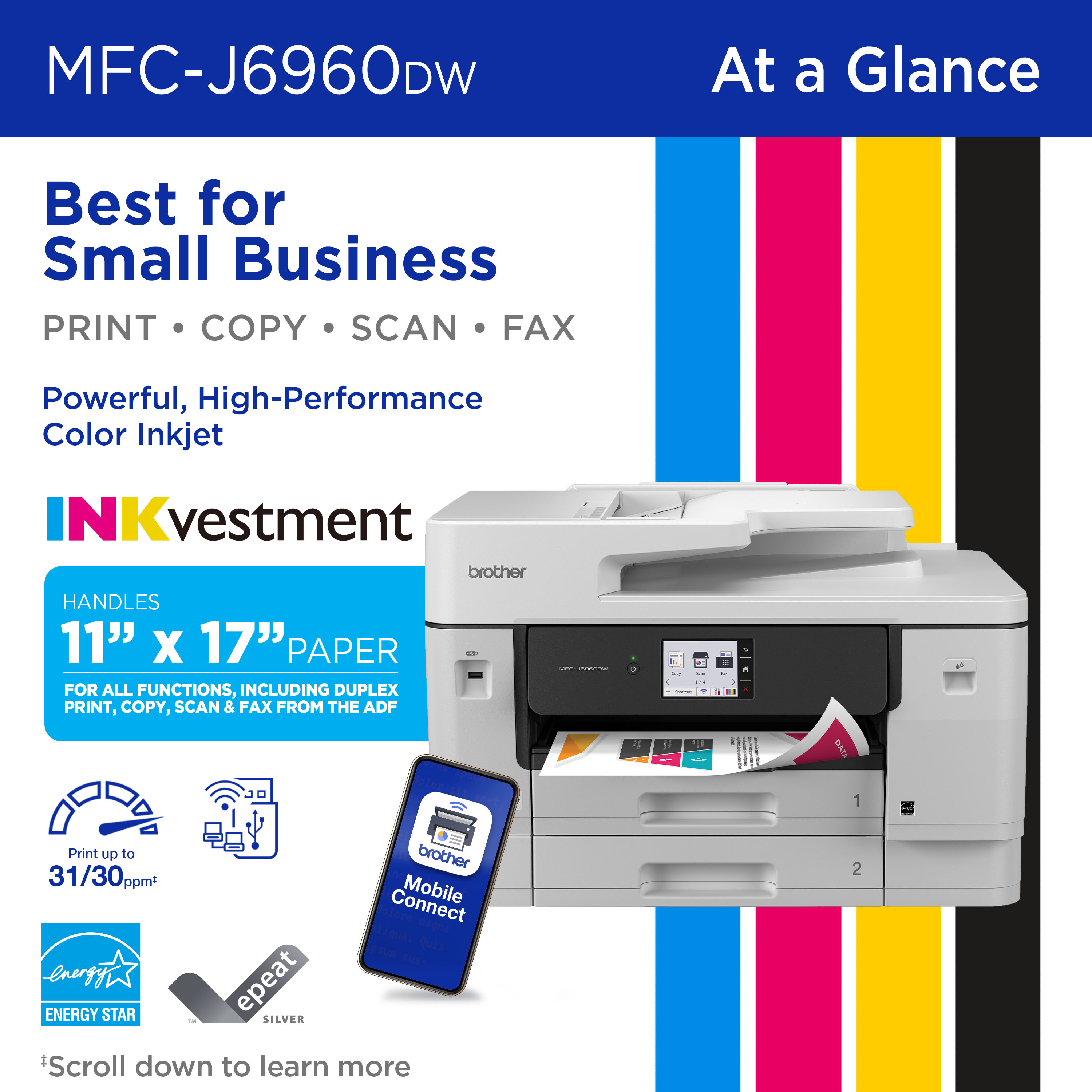MFC-J6960DW | PrintersAIOs | PrintersAIOsFaxMachines | By Brother