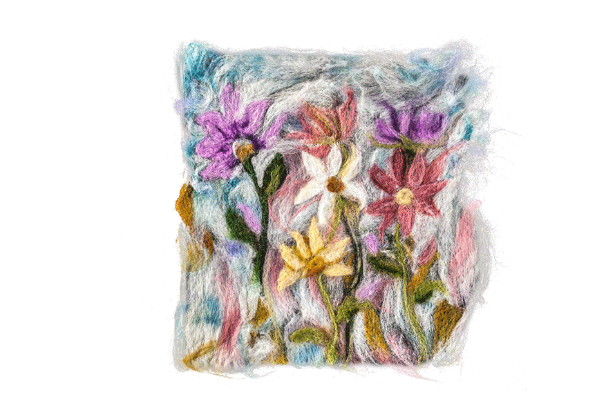 Floral pillow