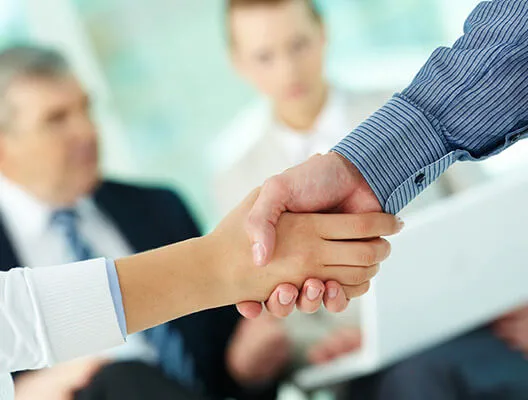 Close-up of a handshake