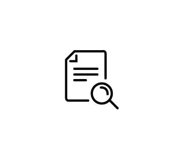 Document and magnifying glass icon