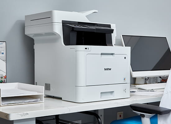 MFC-L8900CDW all-in-one in a healthcare office. 