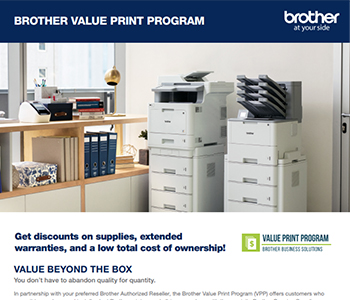 Fleet of printers from Value Print Program flyer