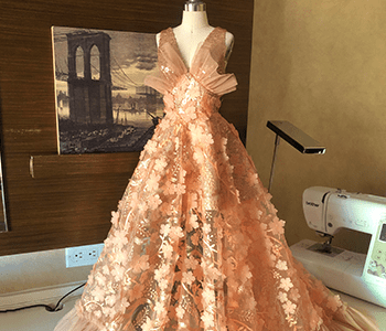 Custom sewn dress gown