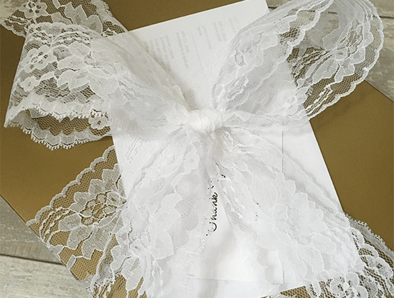 Bow wrapped gift with card