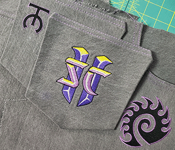 Green Patch embroidered with 'SC' letters