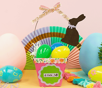 P-touch Embellish Easter basket craft project.