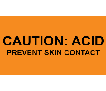 Caution Acid Label