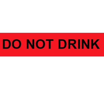 Do not drink Label