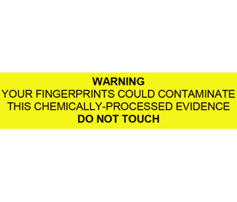 Do not touch Evidence label