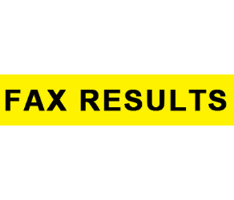 Fax results label