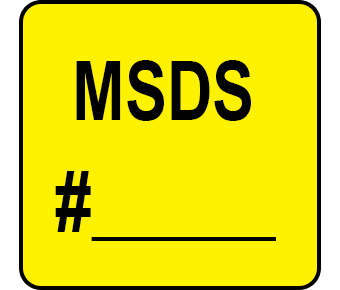MSDS# label