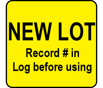 New lot label