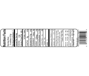 Nutrition information label