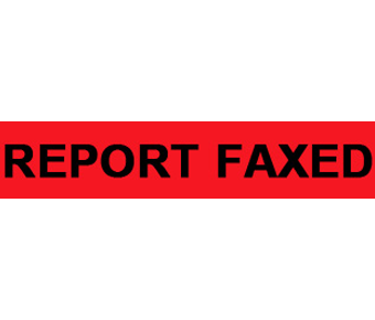 Report faxed label
