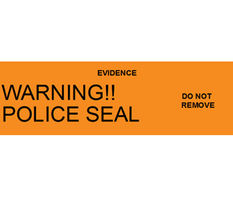 Warning police seal label