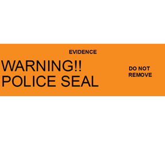 Warning police seal label