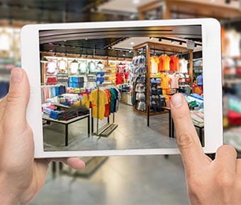 Taking a picture with a tablet