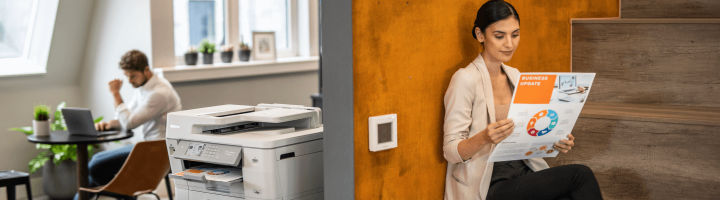 Discover the vibrant output and business performance of the Brother MFC-J5955DW Inkjet All-in-One Printer