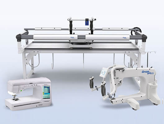 THE Dream Fabric Frame shown with other compatible Brother machines