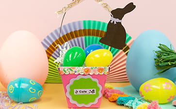 P-touch Embellish Easter Basket project