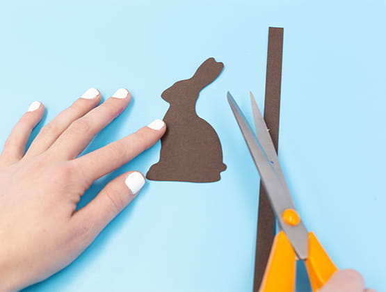 P-touch Embellish Easter Basket project step 6 cutout brown bunny