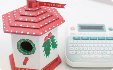 Holiday candy cane bird house