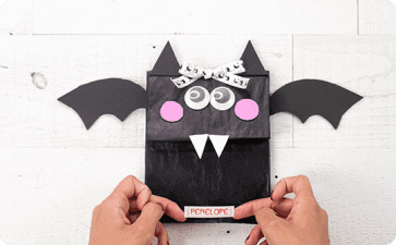 Halloween bat treat bag