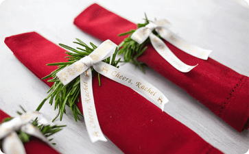 Holiday dinner place setting