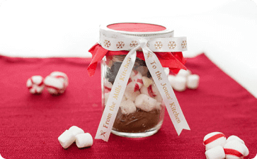 Peppermint hot chocolate jar