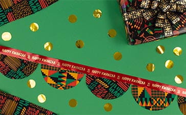 Kwanzaa banner created with Ptouch Embellish 