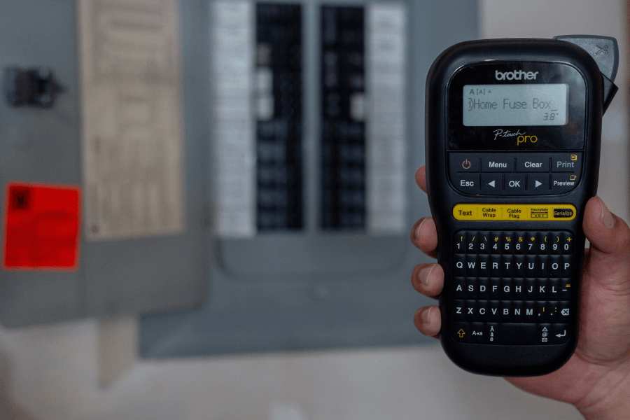 Ptouch Pro handheld displayed