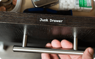 Junk drawer label