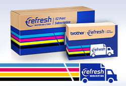 Brother Refresh EZ Print Boxes with Logo Truck Under