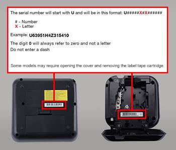 P Touch Serial Number