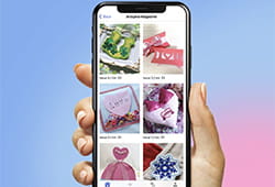 Picture of a phone with the app Artspira open, the mobile application that works perfectly for Skitch