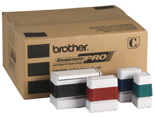 6 Pack Red For use with SC-2000 and SC-2000USB StampCreator Pro Stamp Systems Each Stamp Will Produce Up to 50000 Impressions; Size 20mm x 20mm Brother PR2020R6P Self-Inking Stamps 