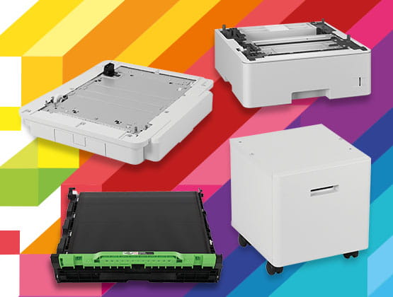 Genuine Brother parts including printing trays