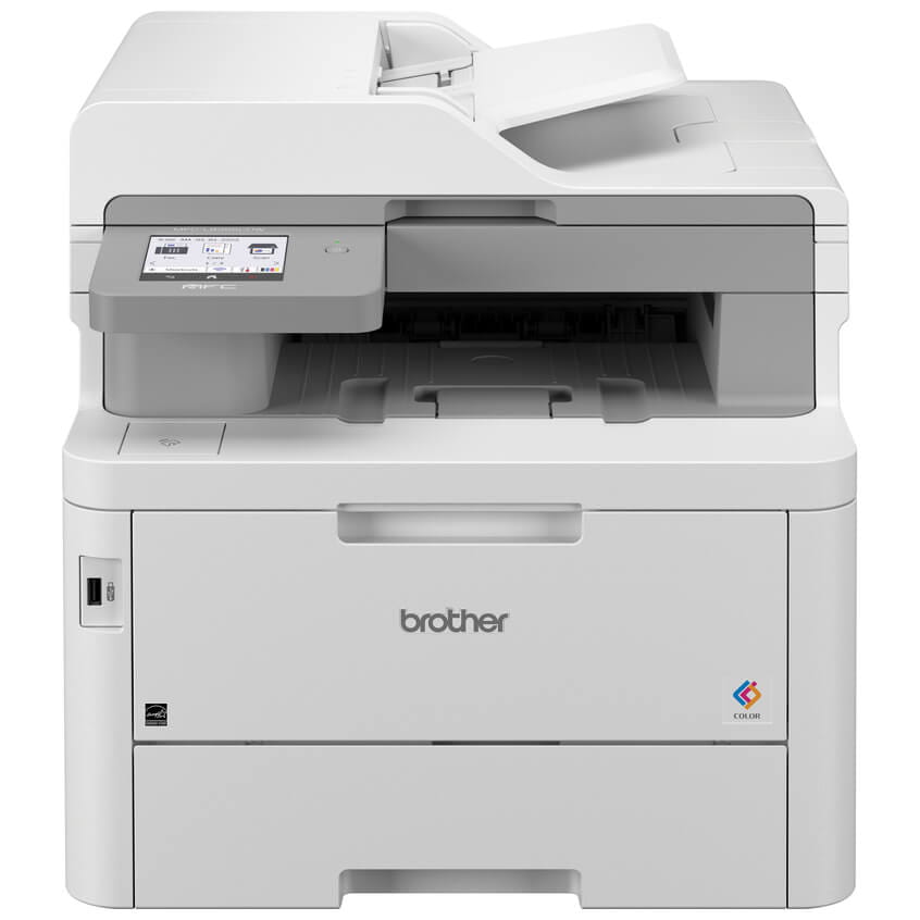 MFC-L8395CDW front facing on white background