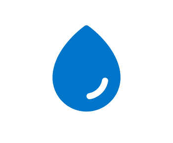 Water droplet icon for wide format printer