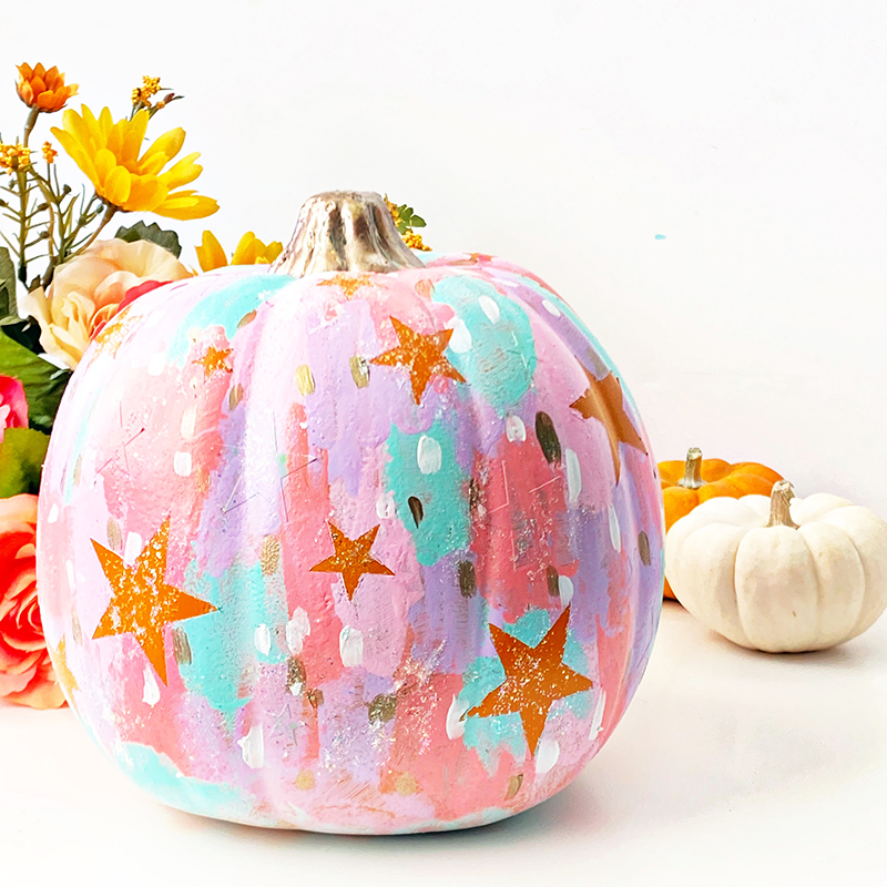 Finished painted pumpkin