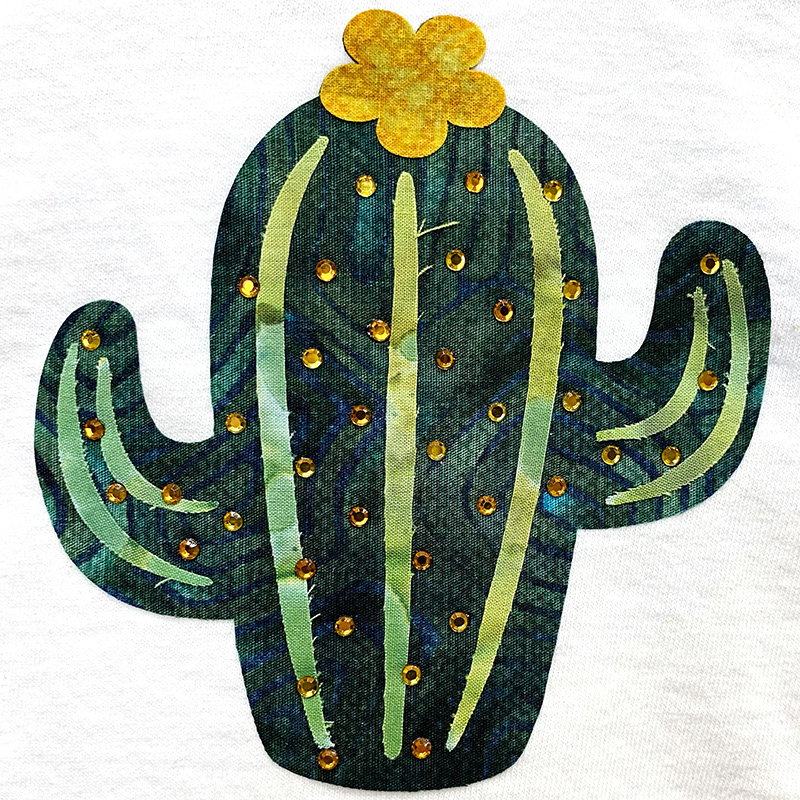 cactus rhinestone design