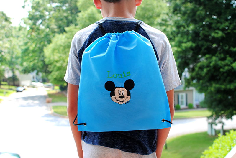 Handmade Personalized Disney drawstring backpack 
