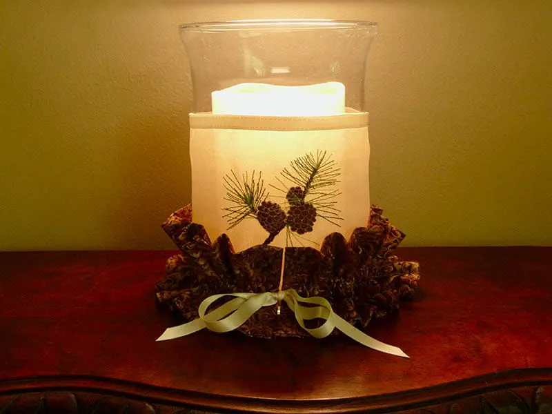 How to embroider a candle cover
