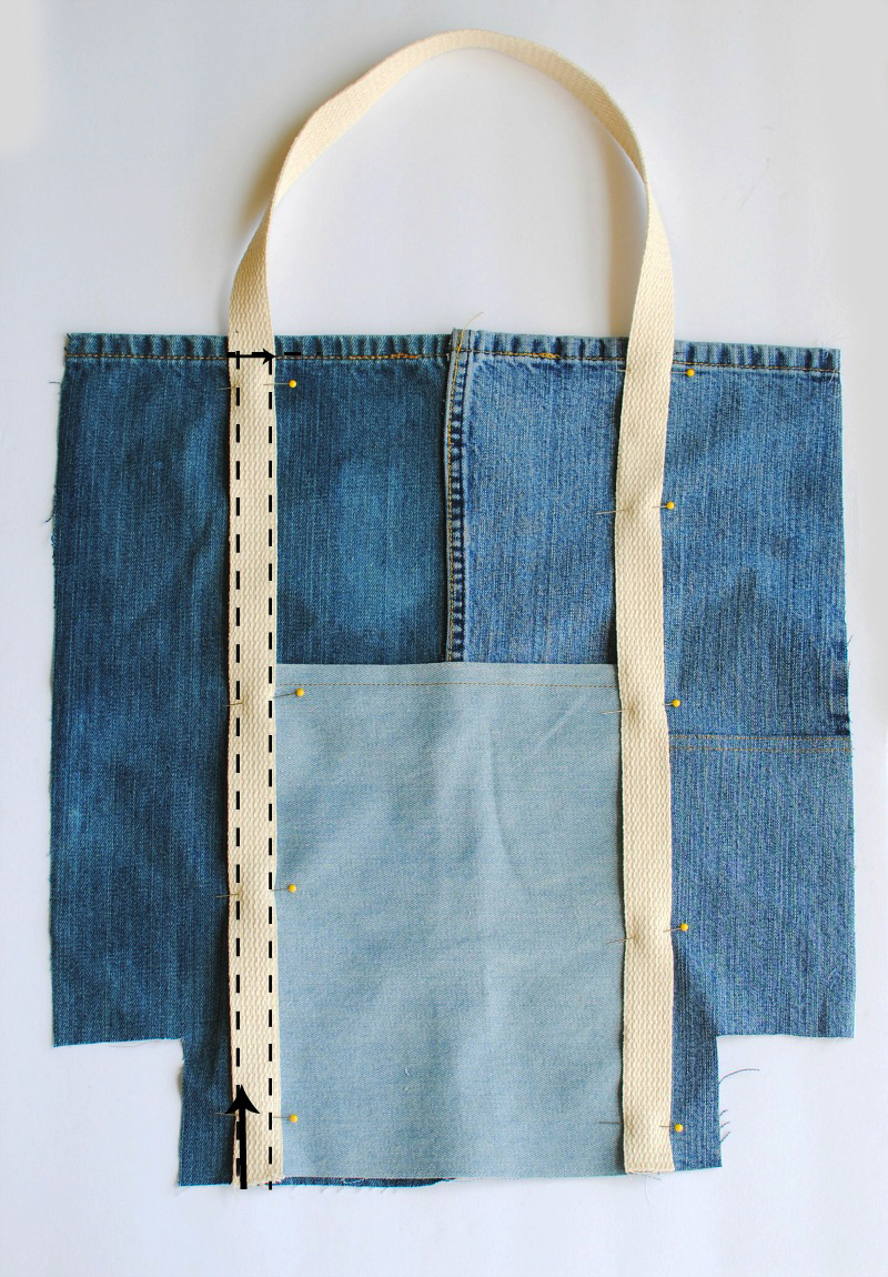 Upcycle Jean Tote Bag