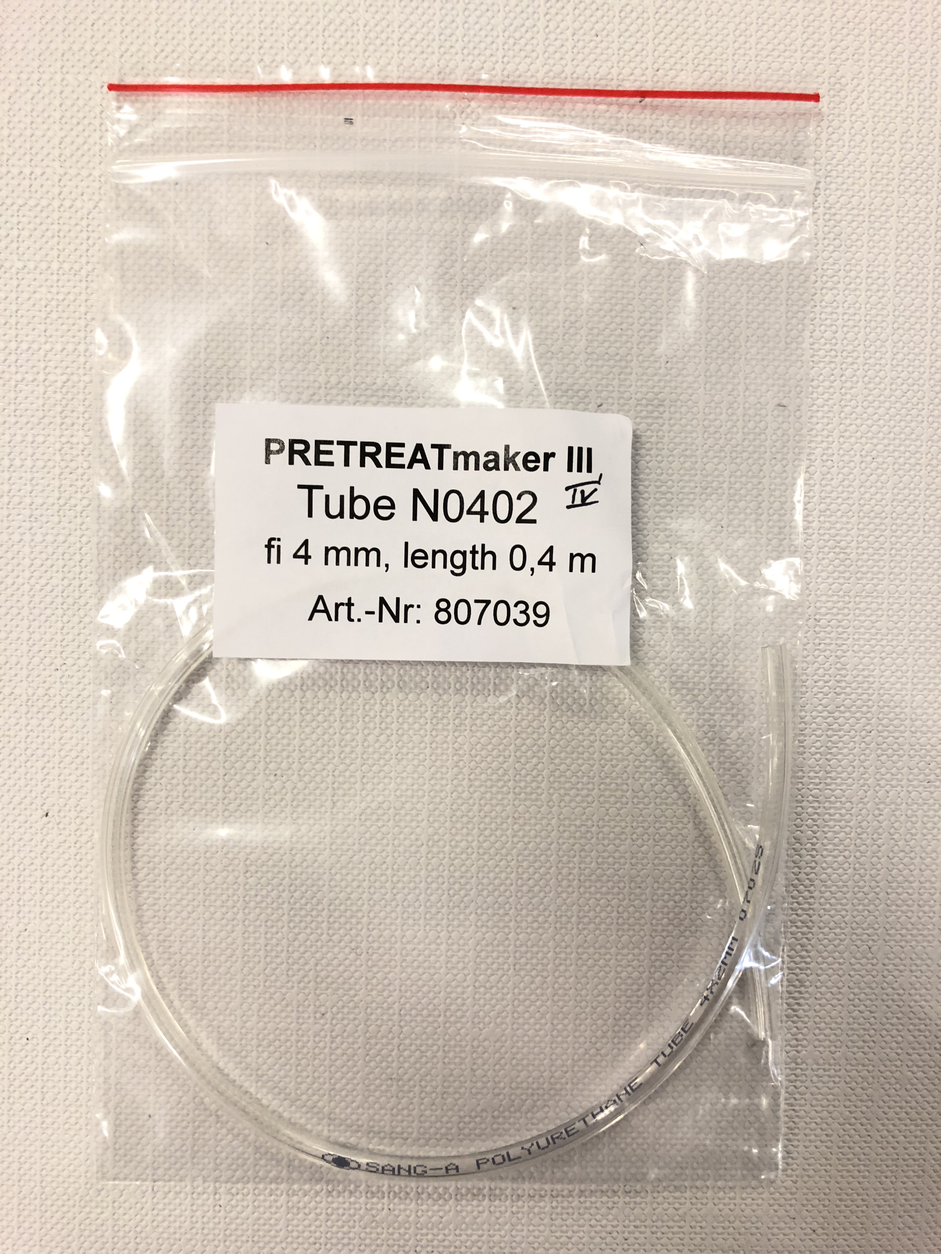 Tube Straight 4mm - Pretreat Maker III/IV