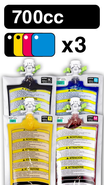 GTX 700cc CMYK Ink (3 of Each Color)