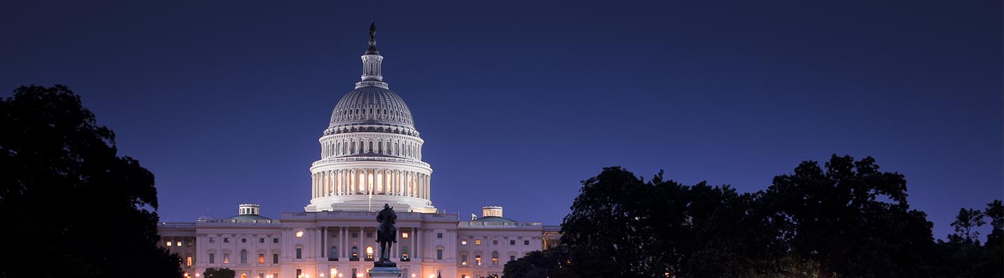 Large domed white government building