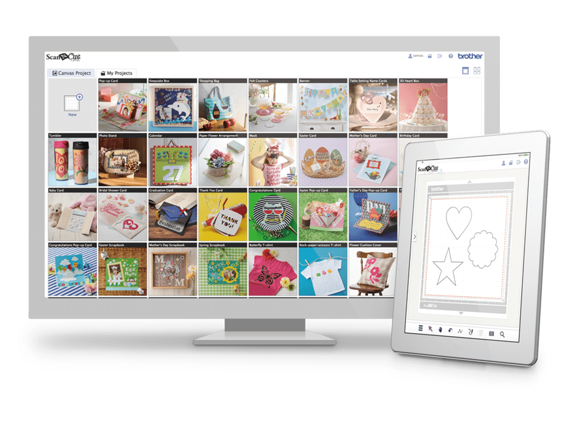 CanvasWorkspace software displayed on desktop monitor and tablet