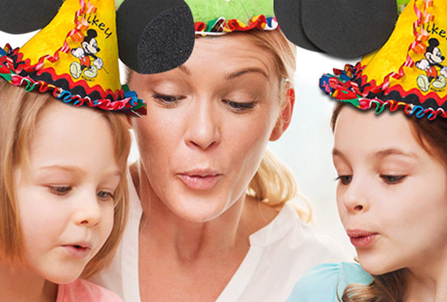 Disney Mickey Mouse embroidery on birthday hats
