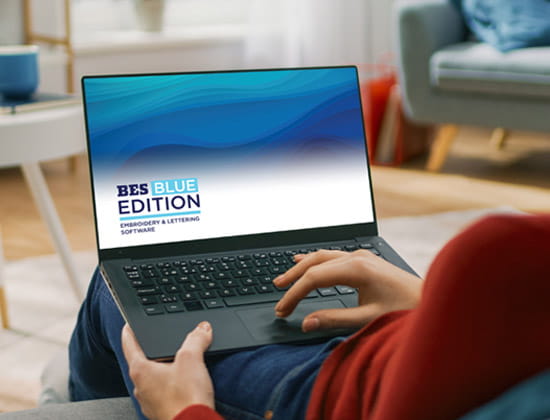BES Blue Software on laptop